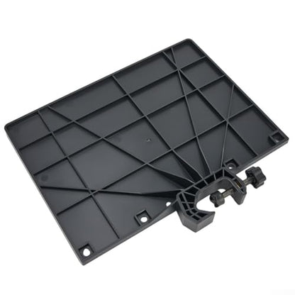 Microphone Stand Soundcard Tray, Plastic Sound Card Tray Mount Clamp on Rod Holders for Live Streaming, Recording, Black(L) - size: L