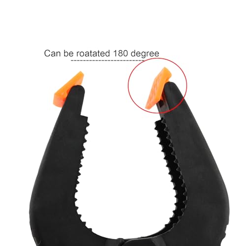 ZOENHOU 6 Pcs 9 Inch Large Spring Clamp Set, Nylon Plastic Clips Heavy Duty Clamp with Flexible Jaw Pad and Anti-slip Handles for Woodworking Backdrop Photo Studio Craft DIY Art - size: 9 Inch 6PCS