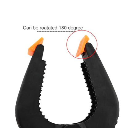 ZOENHOU 6 Pcs 9 Inch Large Spring Clamp Set, Nylon Plastic Clips Heavy Duty Clamp with Flexible Jaw Pad and Anti-slip Handles for Woodworking Backdrop Photo Studio Craft DIY Art - size: 9 Inch 6PCS