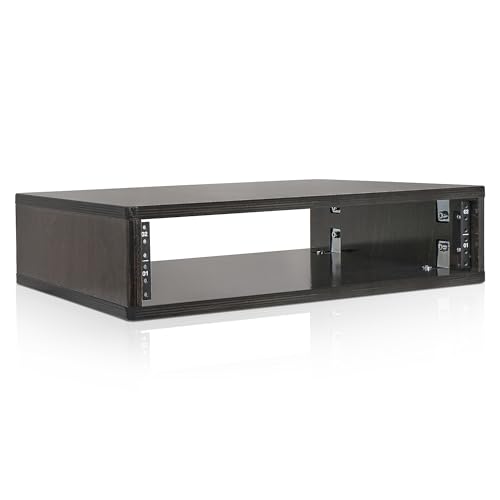 Sound Town DIY 2U Studio Rack with Solid Baltic Birch Plywood, Black Espresso, for Recording Room, Home Studio (SDRK-Y2D) - color: Black Espresso, size: 2U