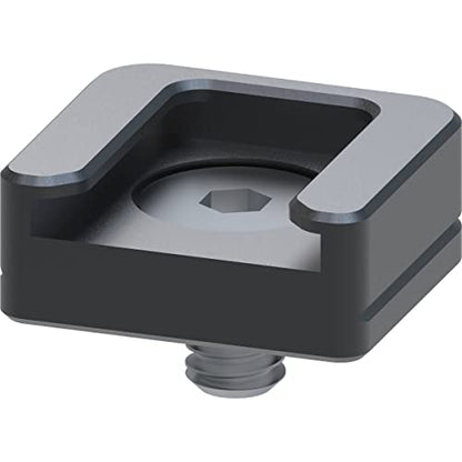 KONDOR BLUE | Cold Shoe Receiver Mount Plate | 1/4”-20 Camera Accessory Cold Shoe Adapter for Microphones, Lights & Monitors, Rubber O-Ring, Ultra-Lightweight | Gray