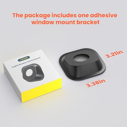 No Drill Window Mount for Litokam Window Camera, Adjustable Angle Tilt(Up/Down/Left/Right), No Screws, No Reflections, Damage-Free Mount for Outdoor Monitoring, Windows/Door Bracket Holder