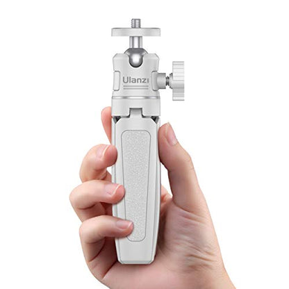 ULANZI Extension Pole Tripod, Mini Selfie Stick Tripod Stand Handle Grip for iPhone 13 Pro Max Smartphone OSMO Pocket 4 3 Canon G7X Mark III Sony RX100 DJI Osmo Nano Cameras Vlogging - color: White