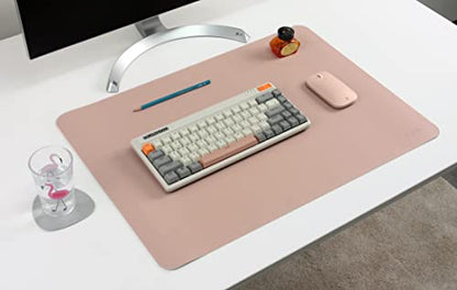 Dual-Sided Leather Desk Pad,Blotter for Laptop Computer,Mouse Pad,Writing,Drawing,Arts and Craft Mat (17"x24", Pink/Silver) - color: Pink/Silver, size: 17"x24"
