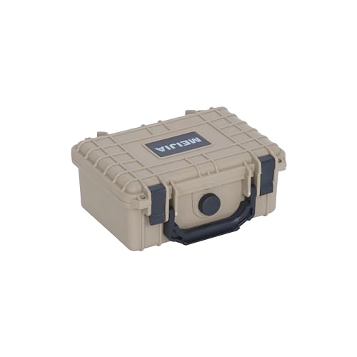 MEIJIA IP67 waterproof hard compact case,Customizable Fit Foam,8.12”x6.56”x 3.56”,Fit Use of Drones, Cameras,Equipments,lens (Desert Tan) - color: Desert Tan, size: 8.12 x 6.56 x 3.56 inches