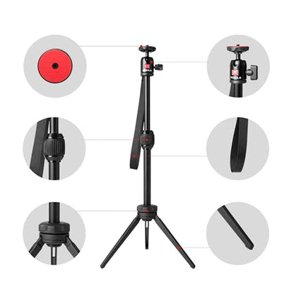 Nebula Adjustable Tripod Stand, Compact, Portable Projector Stand, Includes Universal Mount and Swivel Ball Head - Aluminum Alloy Tripod Stand, for Capsule 3, Capsule 3 Laser, Capsule Air