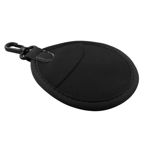E-outstanding 2PCS Black Circular Filter Storage Pouch 9.7x11.6cm Stretch Fabric Bag Sleeve Protective Case