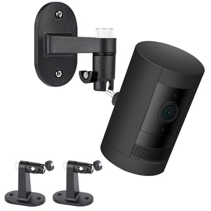 2Pack Adjustable Security Wall Mount Bracket for Ring Stick Up Cam & Ring Outdoor Cam Plus, Perfect View Angle for Your Surveillance Camera System - Black - color: Black
