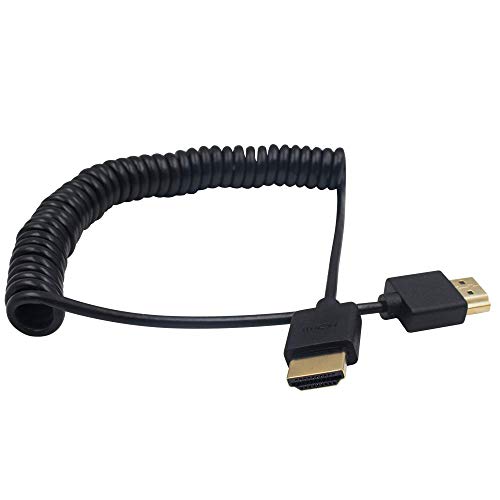 Duttek 4K Coiled HDMI Cable 6FT/1.8M, HDMI Male to Male Extender Cable for 3D and 4K Ultra HD TV Stick - size: Straight Male to Male 6FT/1.8M