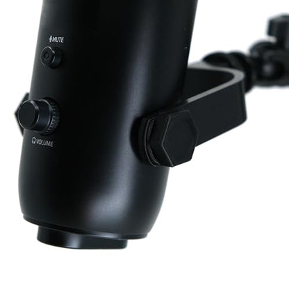 Desk Cookies Thumb Screws for Blue Yeti Microphone Including Washers Mic Mounting Hardware - color: Black