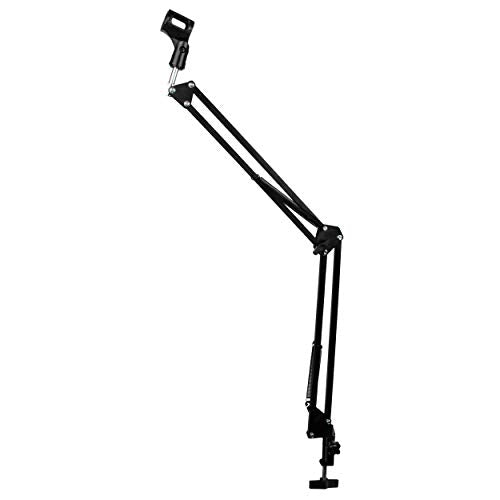 Dragonpad USA Microphone Scissor Boom Arm with Desk Mount - Black Frame - color: Black