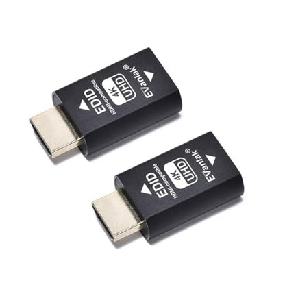 EVanlak 3rd Generrtion Hdmi Edid Emulator Passthrough Eliminated Emulator Adapter Work with Mac Thunderbolt to HDMI Switches/Extender/AV Receiver/Video Splitters 4k- 3840x2160@60Hz-2pack - color: HDMI EDID 4K-2P