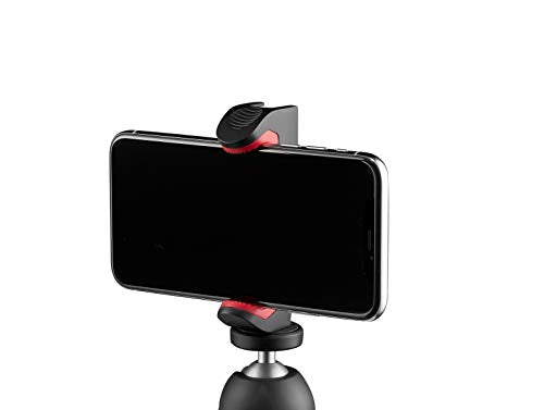 Manfrotto Universal Smartphone Clamp, Pro Version (MCPIXI), for Mini Camera Tripod, Table Tripod,Compact Tripod, Vlogging, Black