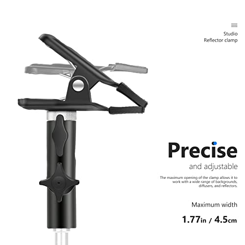 NEEWER Photo Studio Heavy Duty Metal Clamp Holder with 5/8" Light Stand Attachment for Reflector - style: CL-02 (1 Pack)