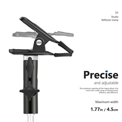 NEEWER Photo Studio Heavy Duty Metal Clamp Holder with 5/8" Light Stand Attachment for Reflector - style: CL-02 (1 Pack)