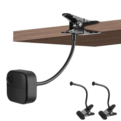 2 Pack Flexible Clip Clamp Mount Compatible with Blink Outdoor 2K+/ Outdoor 4/(3rd Gen) XT3/Blink XT/XT2/Mini, Clip Holder with 7.8 inches Gooseneck Arm for Your Blink Camera Without Any Tools - size: 7.8inch