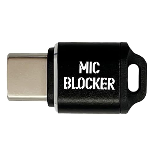 Type-C Microphone Blocker Audio Mute Adapter Privacy Protector & Silent Screen Recording Without External Noise On Phone for Screen Recording Live & Mic Mute for Meetings, Zoom, Teams (1 Pack) - size: 1 Pack
