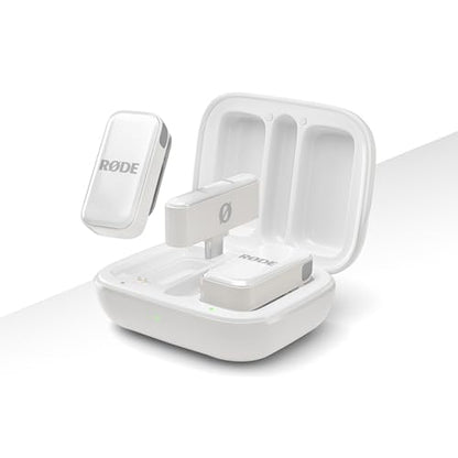 RØDE Wireless Micro - Compact Wireless Microphone, Two Mics with Charge Case for Smartphone Content Creation - USB-C, White | Dual Clip-on Transmitters, USB-C Receiver, Gainassist, Splashproof - color: White