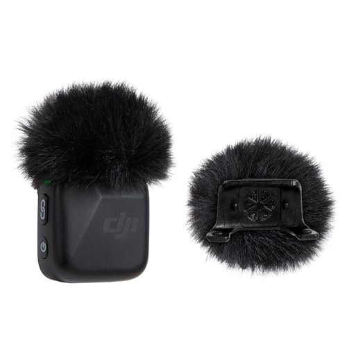 SUNMON Microphone Pop Filter, Mic Cover Furry Foam for DJI Mini Microphone (2PCS/Black) - color: Black, size: 2PCS