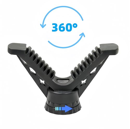 Rifle Clamp for Tripod - Heavy Duty Arca Swiss Saddle Mount with Quick Release, 1/4"&3/8" Screw Holes, Universal Hunting/Shooting Clamp Rest - style: 360° Rotatable V Yoke
