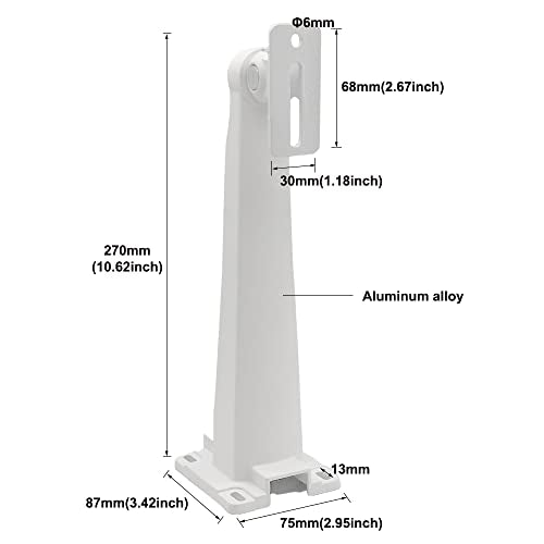 CCTV Security Wall Pole Mounting Loop Bracket,27cm Long Arm Support Monitoring Pole Hoop Bracket Surveillance Camera Wall Mounted/Pole Mounted for CCTV Security Camera PTZ Dome