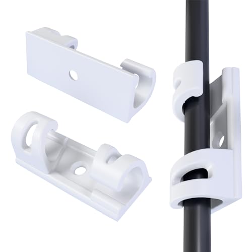 50 Pcs Self Adhesive Cable Clips,Upgraded Cable Management with Screw Hole,Strong Cord Organizer for Under Desk,Car,TV PC,Christmas Light Indoor/Outdoor-White L - color: white, size: L(Fit 0.24-0.35in)