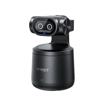 EMEET PIXY Wireless 4K Dual-Lens AI Tracking PTZ Streaming Camera with 1/2.55" Sensor, Gesture Control, Multi-Camera Live & Built-in 48kHz Mic, HDR, Live Streaming for YouTube, Facebook, Twitch