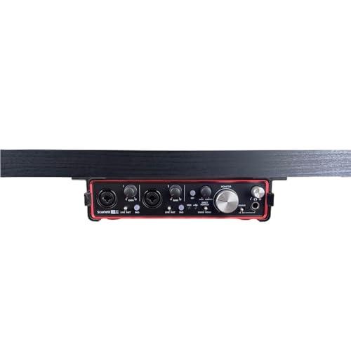 Desk Mount Kit for Focusrite Scarlett 2i4 (1st & 2nd Gen) - Under Desk Mount Brackets with Reversible Clips - Secure Mounting Accessories