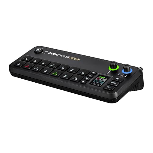 RODECaster Video All-in-One Production Console + 64GB Micro SD Memory Card + 10 Foot XLR + Cable Management Ties + Video Cable + 1/4 TRS + Microfiber Cloth (Bundle)