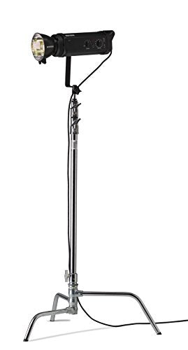 Kupo 40" C-Stand Turtle Base Professional Grip Stand with Detachable Base, Two Riser/Three Section Design, Heavy-Duty Steel Construction, Silver (KS704312) - color: Silver, style: 40" Turtle Base