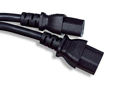 Cablelera AC Power Splitter Cable NEMA 5-15P 2X IEC-320-C13 SJT 3' AC Power Splitter Cord, Black (ZADA37MC-03) - size: 3'