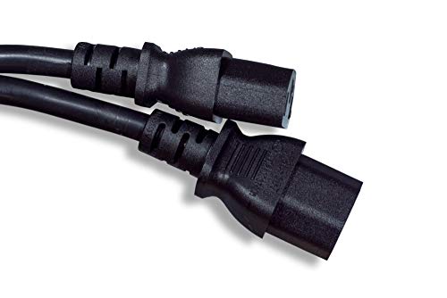 Cablelera AC Power Splitter Cable NEMA 5-15P 2X IEC-320-C13 SJT 6' AC Power Splitter Cord, Black (ZADA37MC-06) - size: 6'