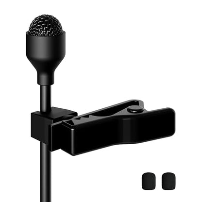J K Pro MIC-J 044 Lavalier Lapel External Microphone Designed Compatible with Zoom TASCAM Recording Devices - Standard 1/8" TRS Plug