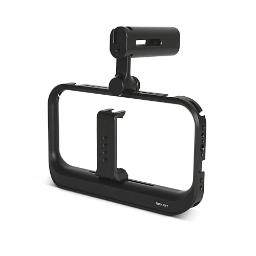 Moment SuperCage – Professional Mobile Filmmaking Rig with Cold Shoe Mounts, ¼”-20 Threads & Accessory Compatibility – Durable Aluminum Camera Cage for Mobile Videography