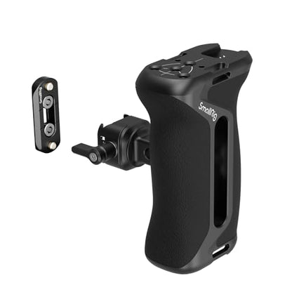 SmallRig Aluminum Camera Side Handle with NATO Clamp, Universal Ergonomic Side Handgrip with 36mm Vertical Adjustment, NATO Rail Included - style: NATO Side Handle