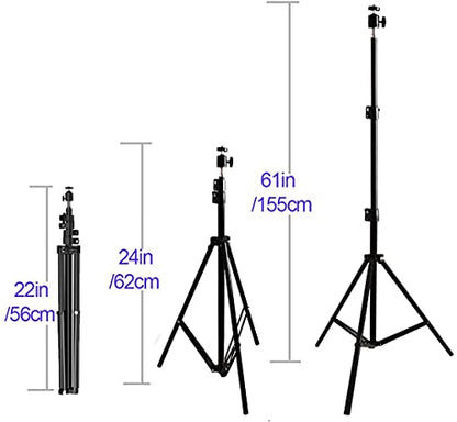 Tripod Stand, Mini Projector Stand,Lightweight Portable Projector Photography Stand Camera Tripod Adjustable Height 20" to 61" Floor Stand Holder, inculded 360° Rotatable Head Ball (Withstand 3pound) - size: 20-60in