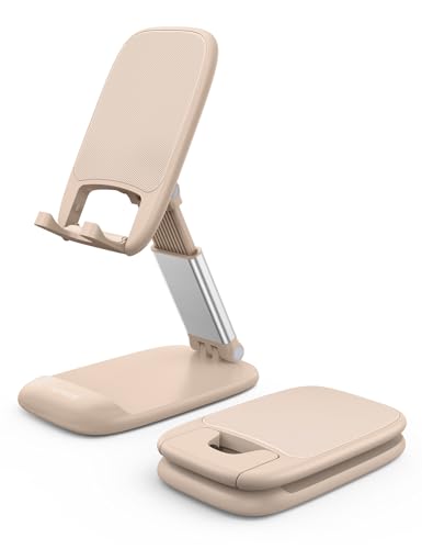 Lamicall Khaki Phone Holder for Desk - Cellphone Stand Khaki Desk Accessories Desktop Office Must Have Compatible Gifts for iPhone, Telephone Stand, 4-8'' Smartphone - color: Khaki