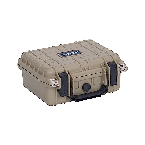 MEIJIA Portable All Weather IP67 Waterproof Protective Case,Hard Camera Case,Dry Case with Customizable Foam,Fit Use Of Drones,Camera,Equipments,10.62 x9.68x4.87inches - color: Desert Tan
