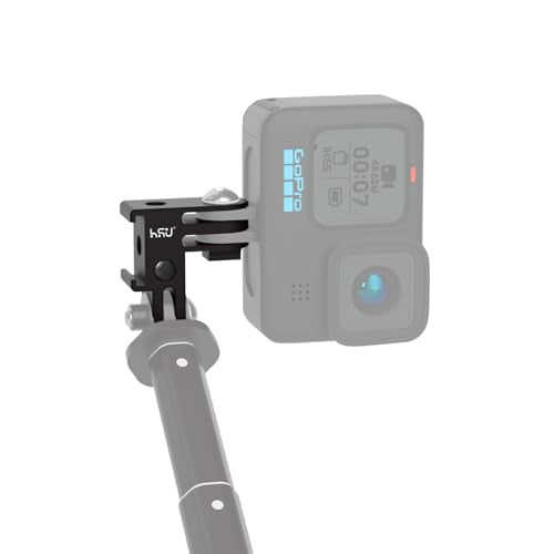 HSU Vertical Mount for GoPro, 90 Degree Cold Shoe Direction Adapter | Aluminum 1/4"-20 Screw Hole Tripod Mount for GoPro Hero 13/12/11/10/9, Osmo Action 6/5 Pro/4/3 AKASO Action Camera and More - color: Ordinary