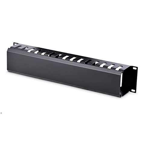 StarTech Horizontal 2U Rack Finger Duct with Cover, 19in Steel Wire Duct - style: 2U | Horizontal