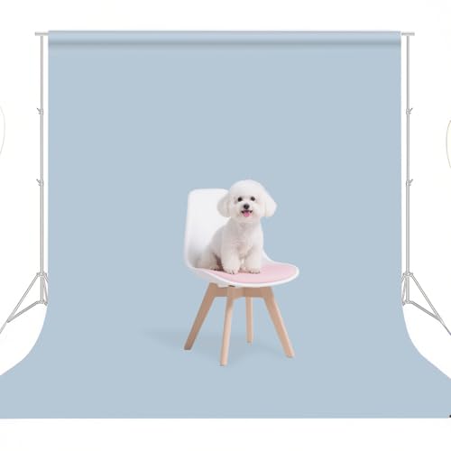 Dusty Blue Photo Backdrop for Photoshoot Photography Background Studio Blue Aura Backdrop Streaming Video Shooting 5x7FT - color: Blue Aura, size: 5X7 FT