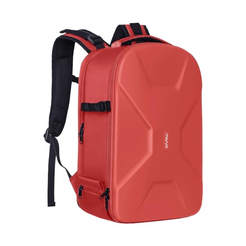 MOSISO Camera Backpack, DSLR/SLR/Mirrorless Photography Camera Bag 15-16 inch Waterproof Hardshell Case with Tripod Holder&Laptop Compartment Compatible with Canon/Nikon/Sony, Red - color: Red