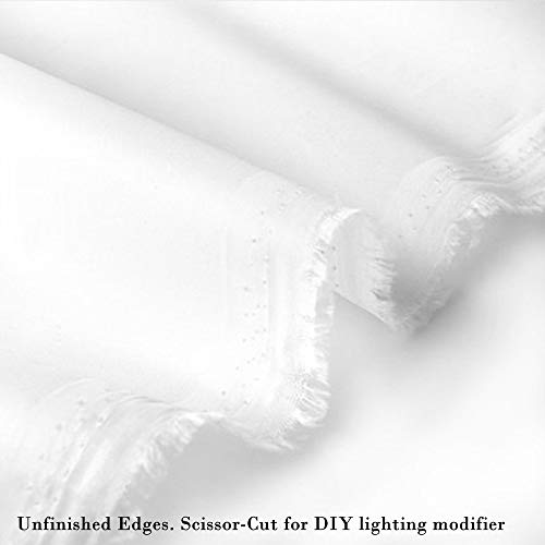 Meking Light Diffuser Diffusion Fabric 2 Yard x 67 Inch /2 x 1.7 Meters Nylon Silk White Seamless Light Modifier for Photography Softbox, Light Tent and Light Modifier - size: 2 Yard x 67 Inch