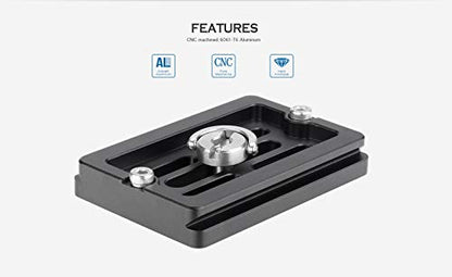 Leofoto NP-S QR Plate, 50/60/70MM Arca Plate, 1/4" Camera Screw, Safety Screw, Arca Compatible (NP-70S) - size: NP-70S