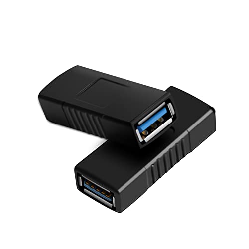 Oxsubor SuperSpeed USB 3.0 Coupler Adapter Type A Female to Female Bridge Extension Connector (2PCS) - style: usb 3.0 adapter female to female