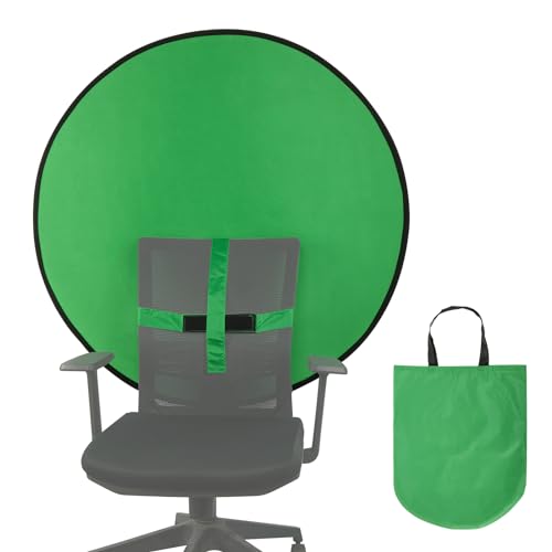 Cosmos 1 Pc Green Screen Backdrop 43 in / 110 cm Diameter Foldable Portable Photography Background Green Screen Chroma Key Backdrop for Photography Photo Video Studio, Live Streaming, Video Meeting - color: Green Screen