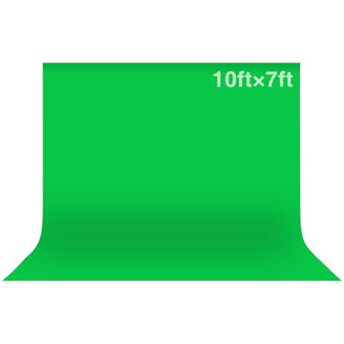 Green Screen Backdrop, 10x7ft (WxH) Photography Chromakey Greenscreen Background Sheet, Polyester Collapsible Green Backdrop Curtain for Streaming, Meeting, Photo Studio, Video Recording - color: Green, size: 10x7 FT