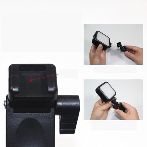 2 Pack LED Video Light Clips Holder with Cold Shoe Mount Portable Photography Lighting Clip on Clamp for Magnetic RGB Camera Lights Panel Rechargeable Soft Light Vlogging Tablet Laptop Display