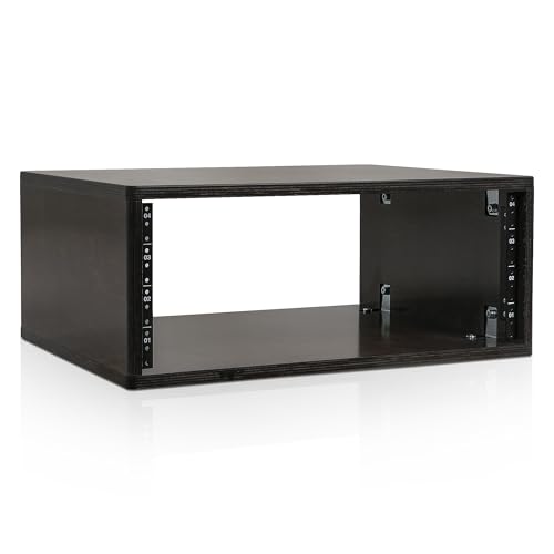 Sound Town DIY 4U Desktop Studio Rack for Home Studio and Recording Room, Baltic Birch Plywood, Black Espresso (SDRK-Y4D) - color: Black Espresso, size: 4u