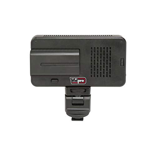Vidpro LED-150 Photo and Video Light Kit - On Camera Panel LED Light - Adjustable and Dimmable Light Fits Cameras Video Camcorders and DLSR w/Hot Shoe Includes Rechargeable Battery Diffuser and More - size: LED-150